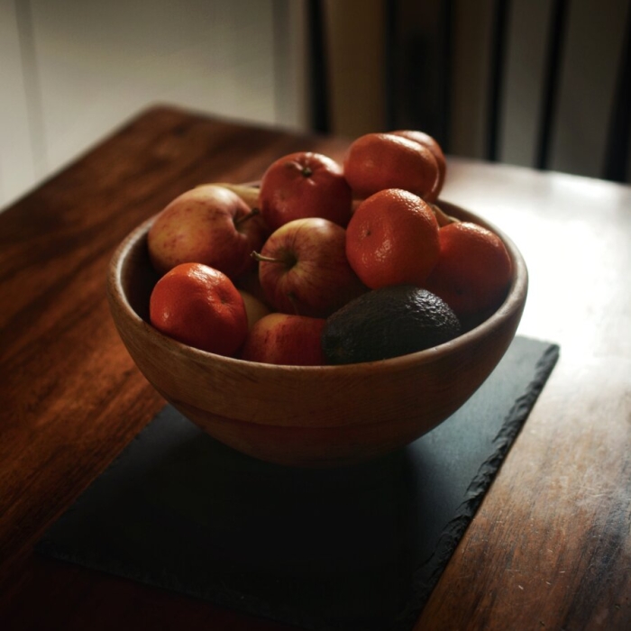 Photo of a fruit bowl on a table